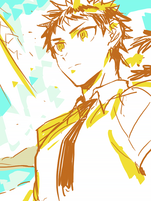 hinata hajime (danganronpa and 1 more) drawn by uurin