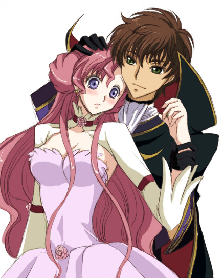 kururugi suzaku, euphemia li britannia, and zero (code geass) drawn by akina_tsukako
