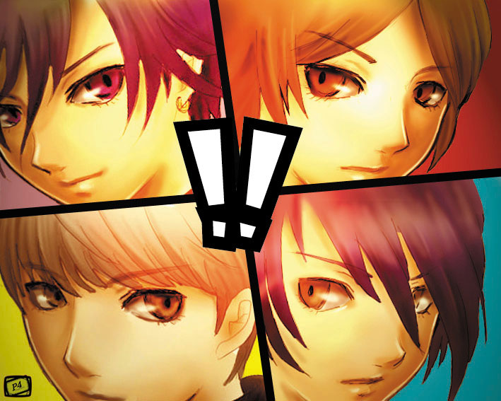 narukami yu, yuuki makoto, suou tatsuya, and toudou naoya (persona and 5 more) drawn by rasneko