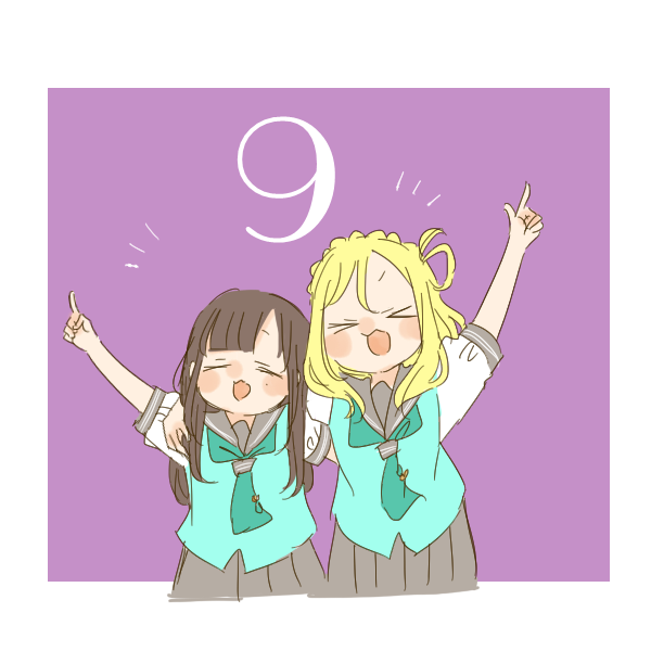 ohara mari and suzuki aina (love live! and 2 more) drawn by kase_(ks_lys)