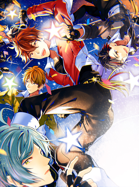 morisawa chiaki, shinkai kanata, sengoku shinobu, takamine midori, and nagumo tetora (ensemble stars!) drawn by ji_yu