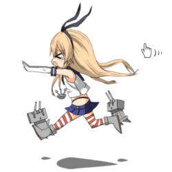 shimakaze and rensouhou-chan (kantai collection) drawn by ukami