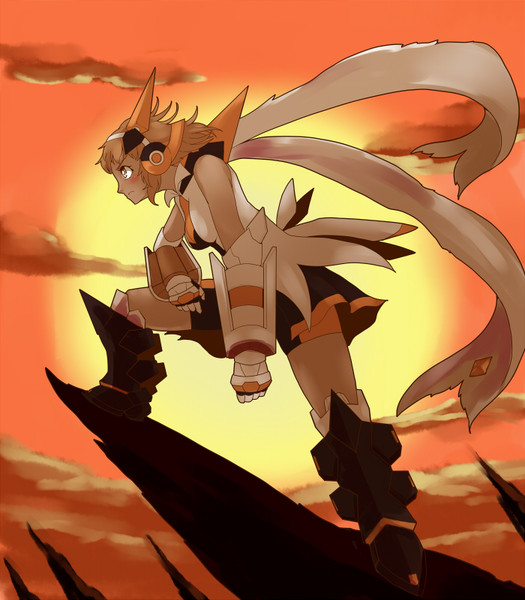 tachibana hibiki (senki zesshou symphogear and 2 more) drawn by gomibuta_kuzutarou
