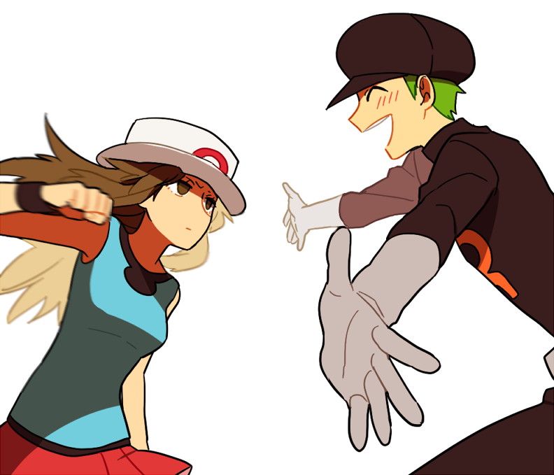 leaf and team rocket grunt (pokemon and 1 more) drawn by li_sakura