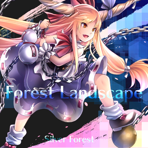 ibuki suika (touhou and 2 more) drawn by rakujin