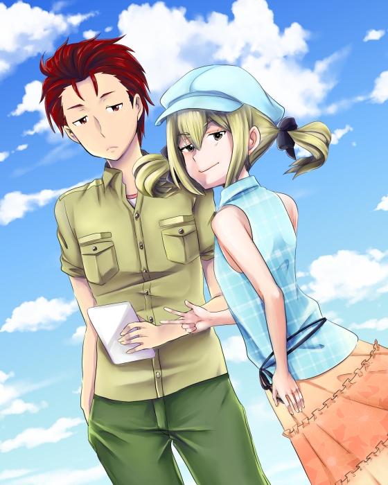 koujiro frau and yashio kaito (science adventure and 1 more) drawn by ude