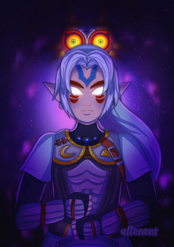 link, majora, and fierce deity (the legend of zelda and 1 more) drawn by ellenent