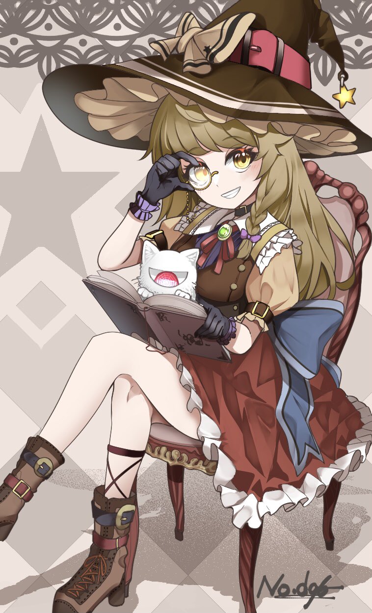 kirisame marisa (original and 1 more) drawn by nodoguro_(phi-tan)