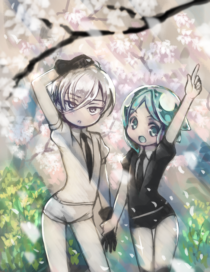 phosphophyllite and antarcticite (houseki no kuni) drawn by amimi
