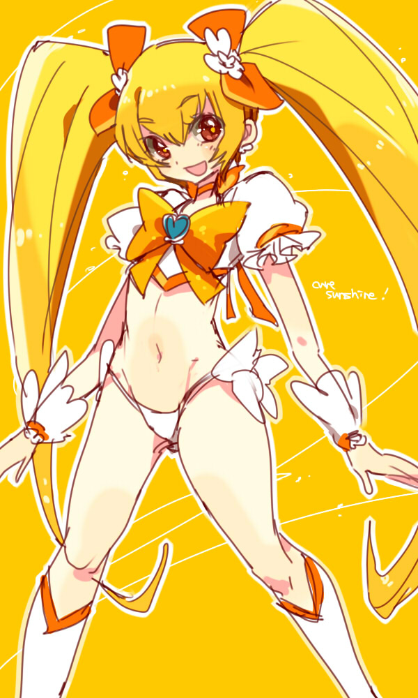 myoudouin itsuki and cure sunshine (precure and 1 more) drawn by anno_aano