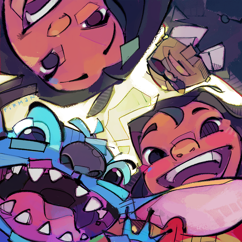 stitch, nani pelekai, lilo pelekai, and cobra bubbles (lilo & stitch) drawn by michaelfirman