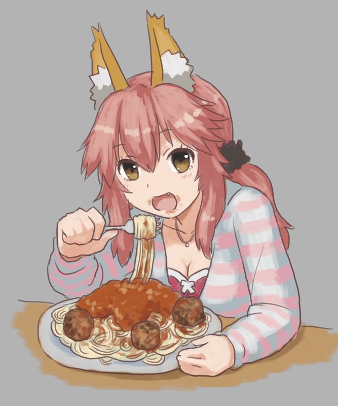 tamamo and tamamo no mae (fate and 2 more) drawn by drawfag