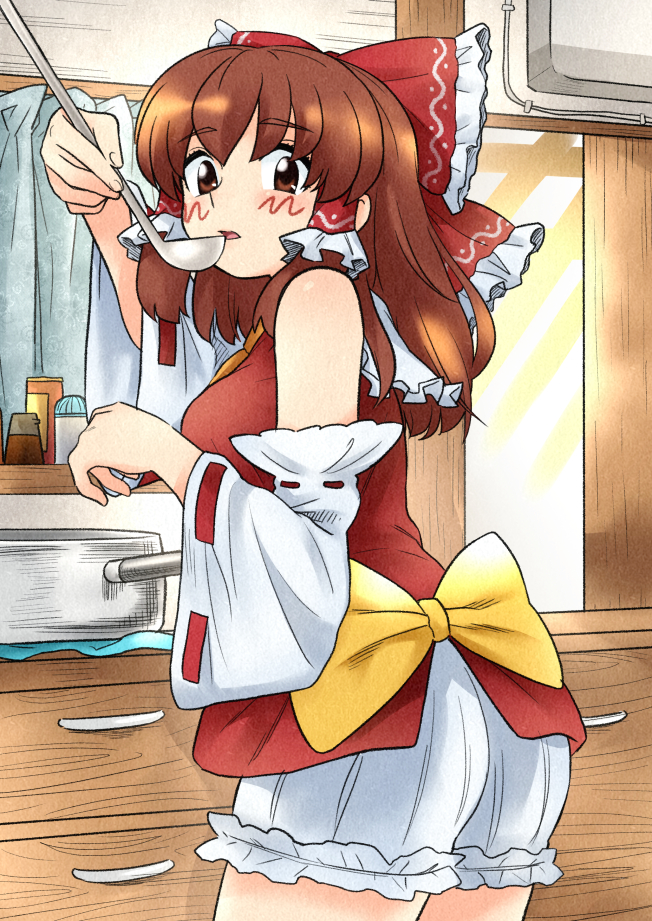 hakurei reimu and kanna (touhou and 1 more) drawn by meis_(terameisu)