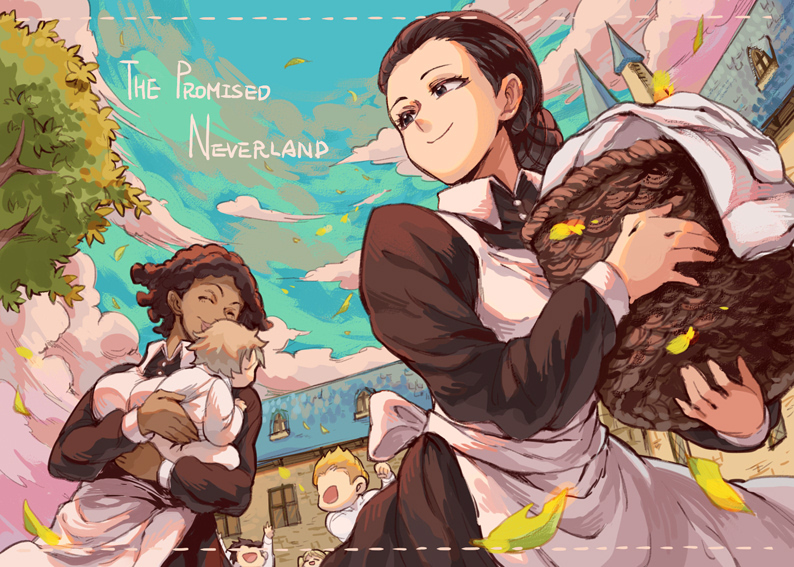 isabella and sister krone (yakusoku no neverland) drawn by inari_(rabbit292)