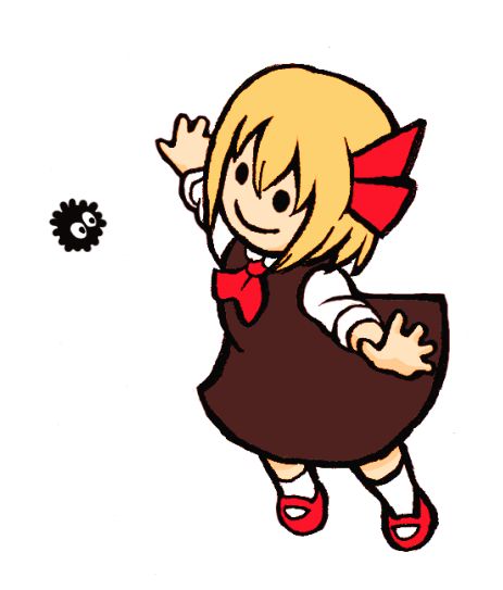rumia and susuwatari (touhou and 2 more) drawn by terrajin