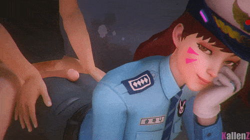 d.va and officer d.va (overwatch and 1 more) drawn by kallenz