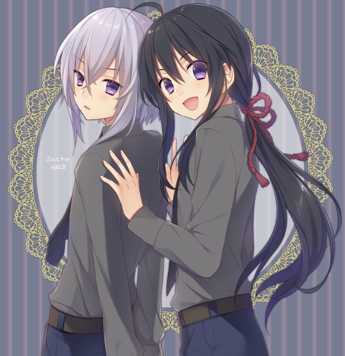 namazuo toushirou and honebami toushirou (touken ranbu) drawn by sacraneco