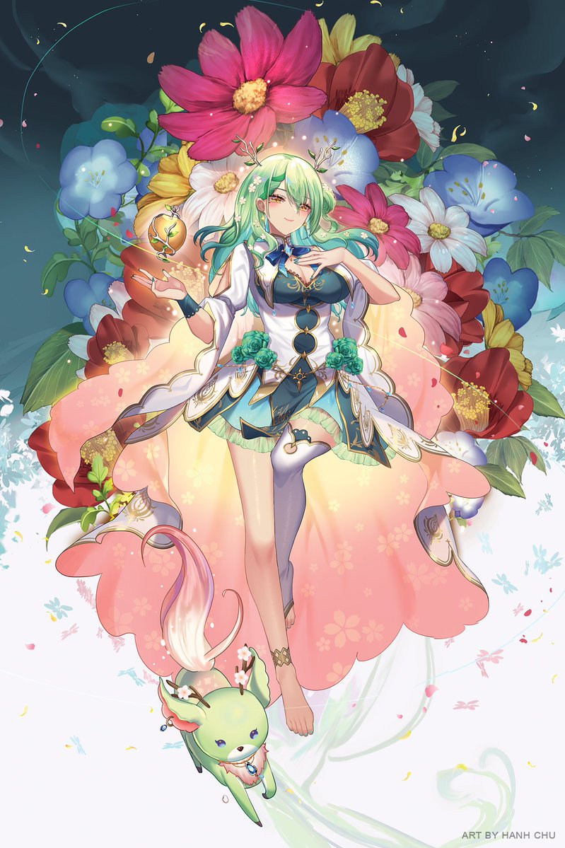 ceres fauna and nemu (hololive and 1 more) drawn by hanh_chu
