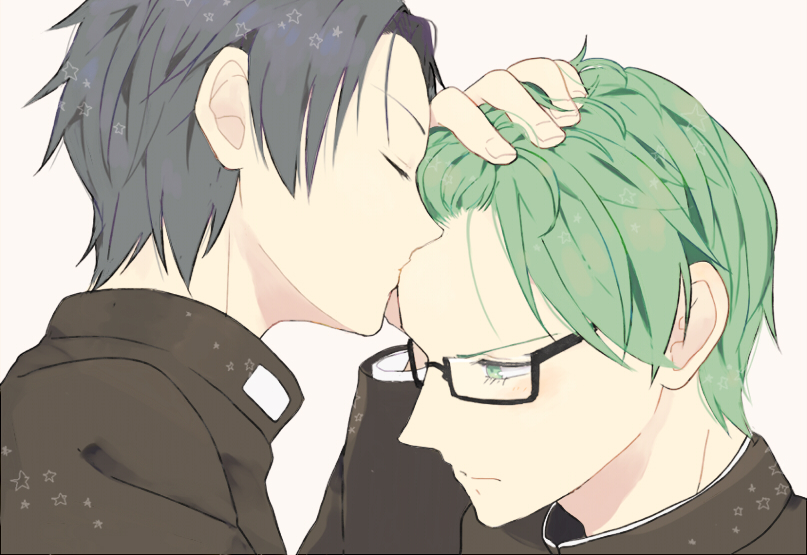 midorima shintarou and takao kazunari (kuroko no basuke) drawn by chako_(15_01417)