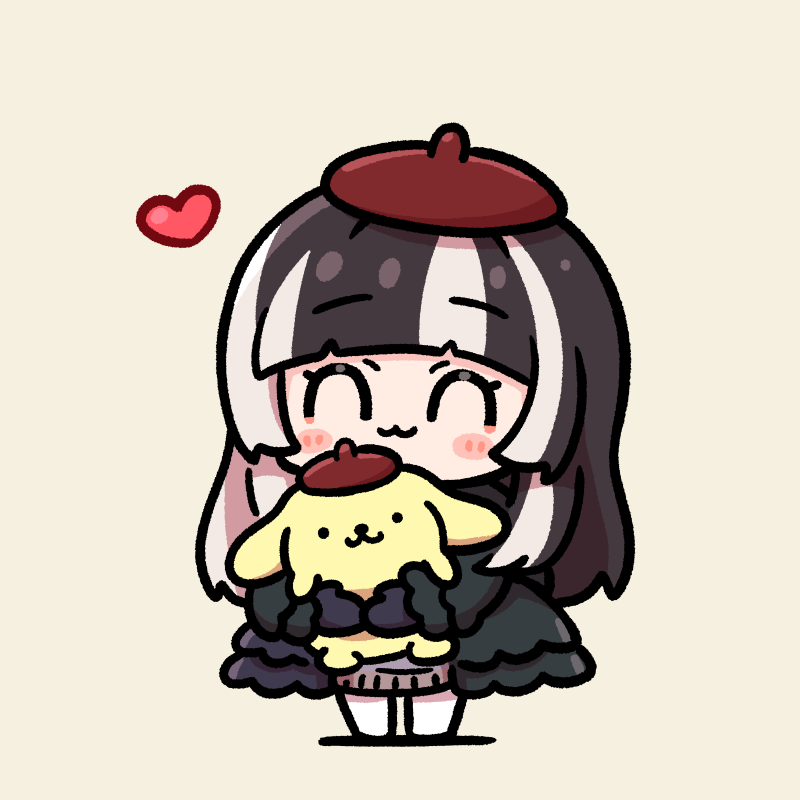 juufuutei raden and pompompurin (hololive and 2 more) drawn by pongari