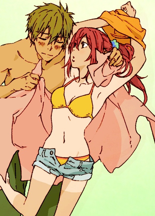 tachibana makoto and matsuoka gou (free!) drawn by itoko_(nicon85)