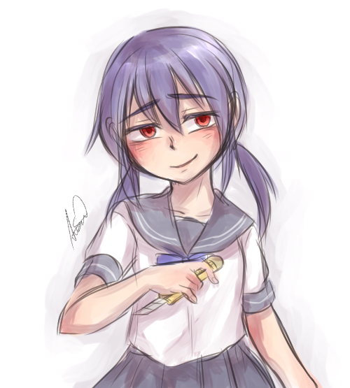 yazaki shiori (original) drawn by aosora_(mizore)