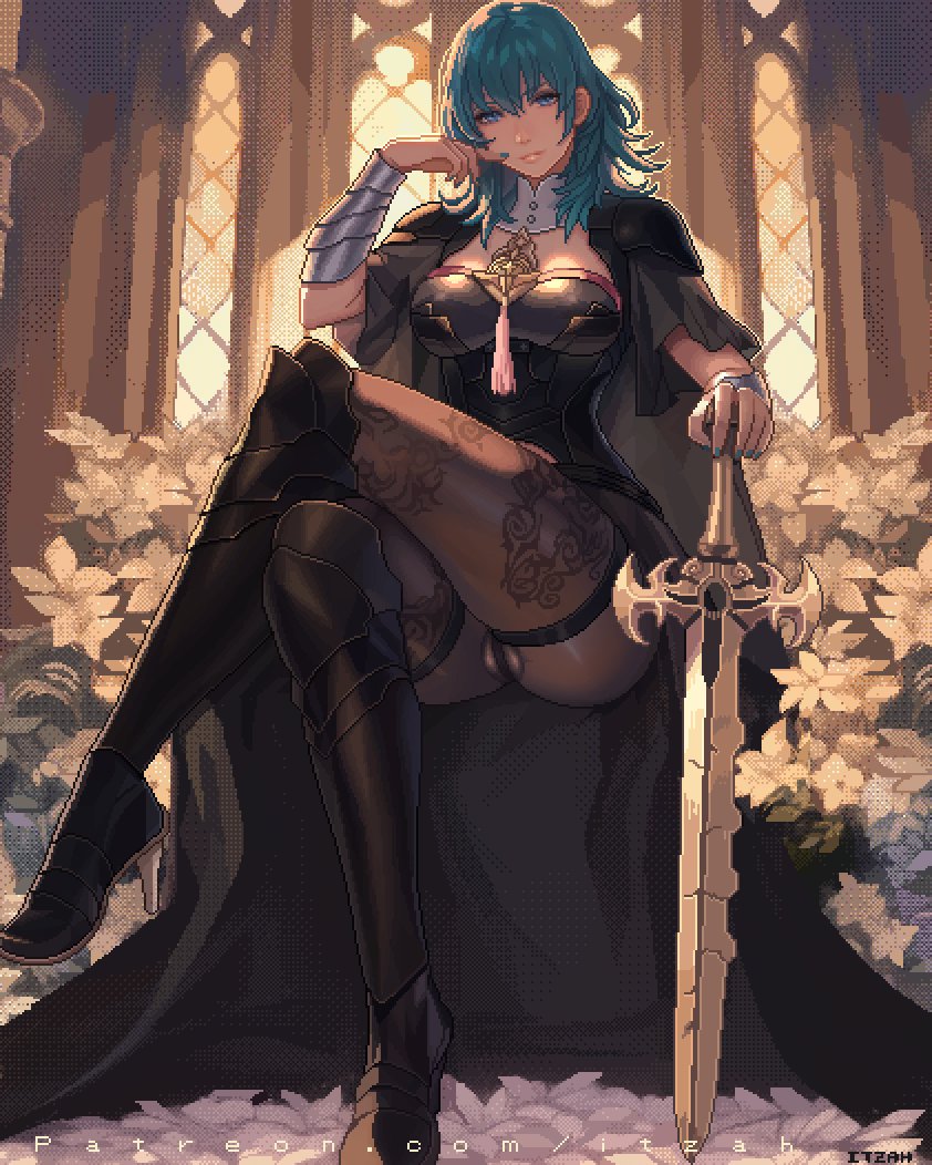female byleth (fire emblem and 1 more) drawn by itzah