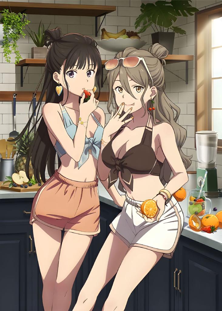 inoue takina and nakahara mizuki (lycoris recoil)