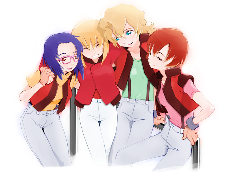 cagalli yula athha, mayura labatt, juri wu nien, and asagi caldwell (gundam and 1 more) drawn by miito_shido