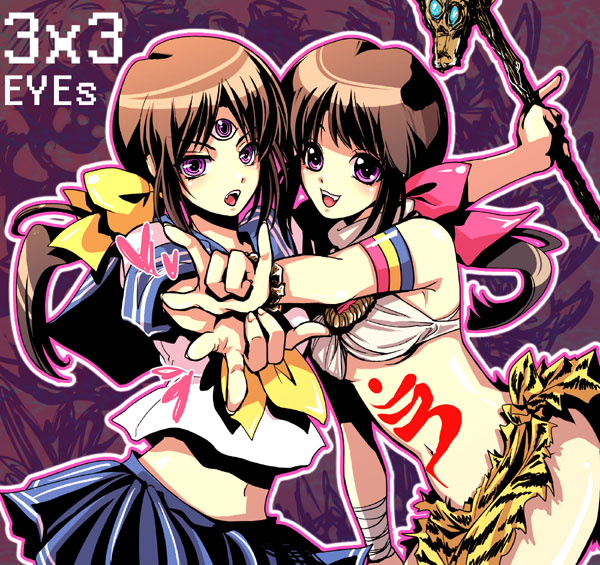 parvati iv and ayanokouji pai (3x3 eyes) drawn by shima_chiyo