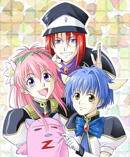 milfeulle sakuraba, mint blancmanche, forte stollen, and normad (galaxy angel)