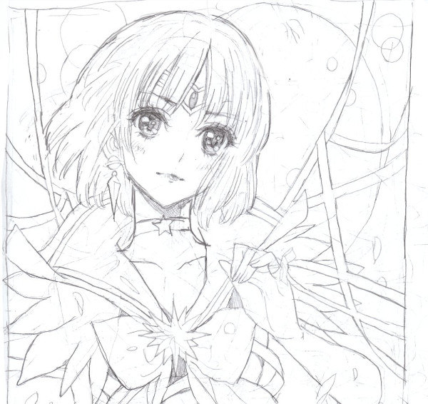 tomoe hotaru and sailor saturn (bishoujo senshi sailor moon) drawn by nobita_(makoto7060355)