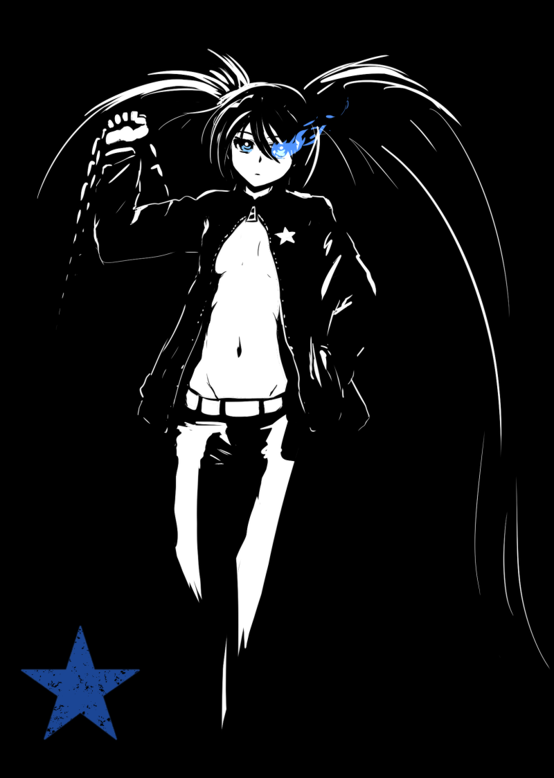 black rock shooter (black rock shooter) drawn by jadf