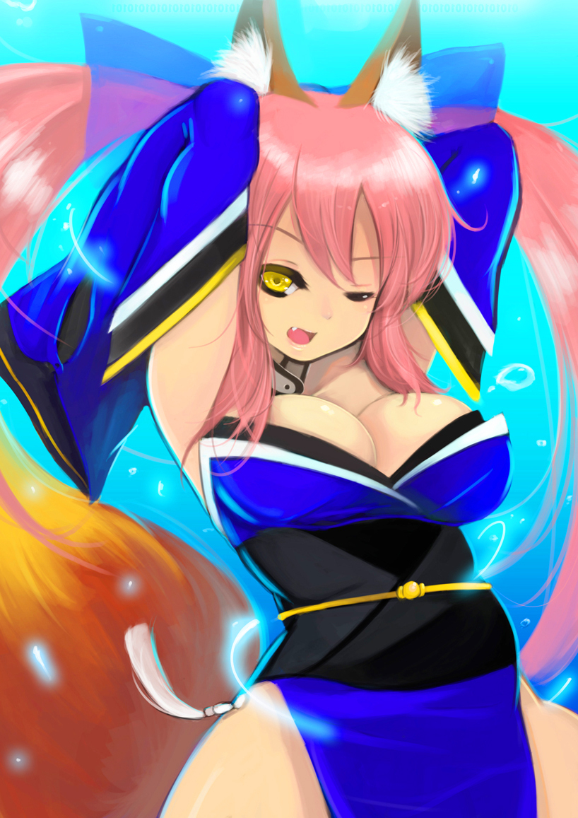 tamamo and tamamo no mae (fate and 1 more) drawn by mr_chwadee