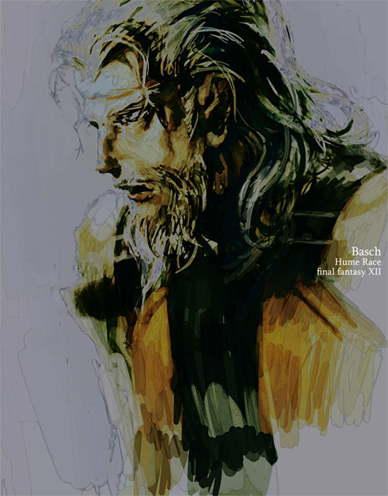 basch fon ronsenburg (final fantasy and 1 more) drawn by mos