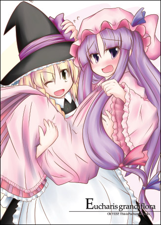 kirisame marisa and patchouli knowledge (touhou) drawn by tano