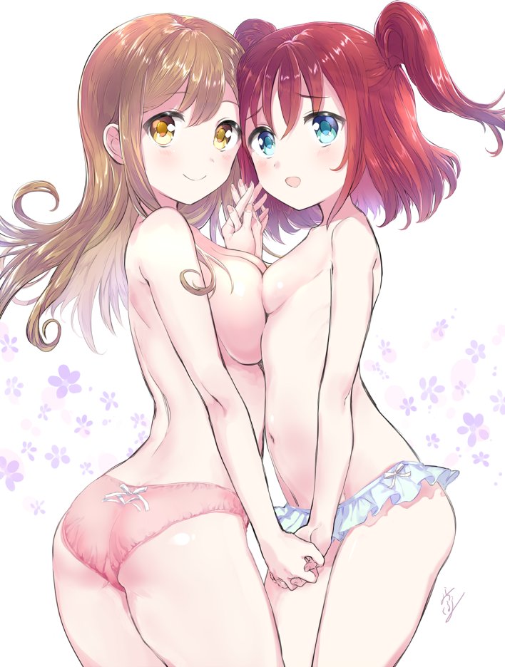 kunikida hanamaru and kurosawa ruby (love live! and 1 more) drawn by mirakururu