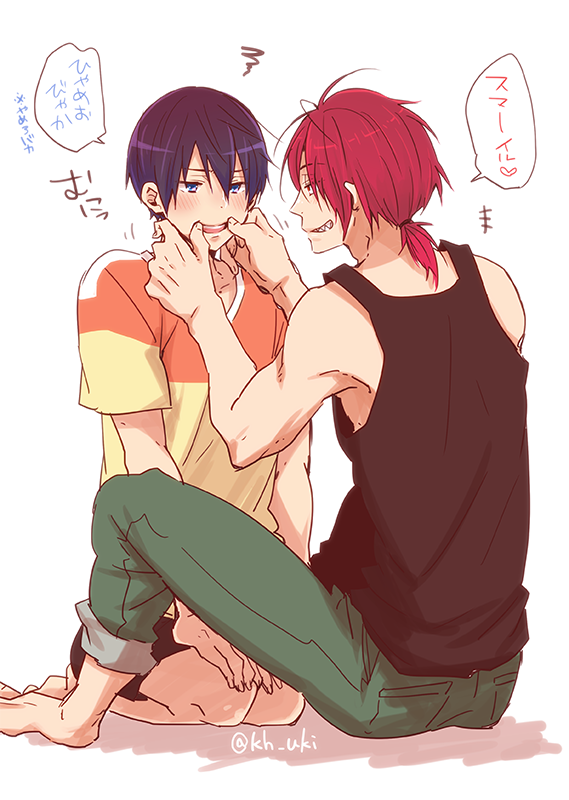 nanase haruka and matsuoka rin (free!) drawn by hato_yu-ki