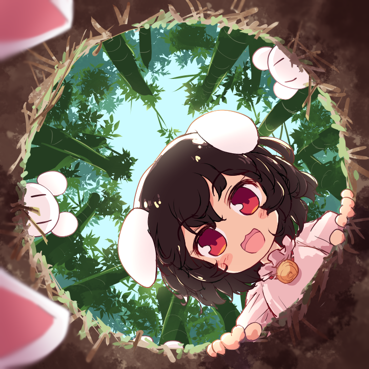 reisen udongein inaba, inaba tewi, and inaba mob (touhou) drawn by isu_(is88)