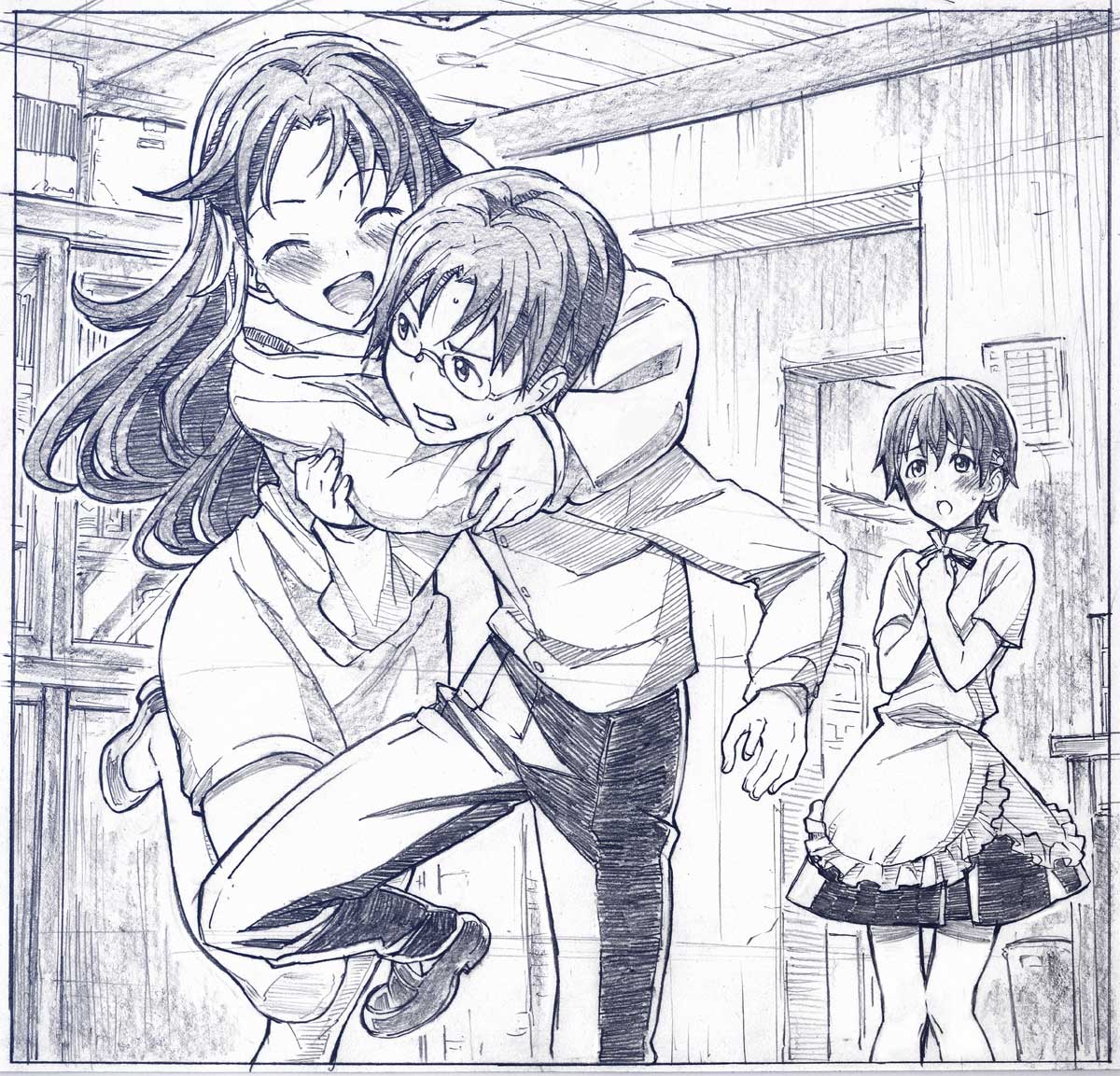 Inami Mahiru Takanashi Souta And Takanashi Kozue Working Drawn By Sakino Shingetsu Danbooru Inami Mahiru Takanashi Souta And Takanashi Kozue Working Drawn By Sakino Shingetsu Danbooru