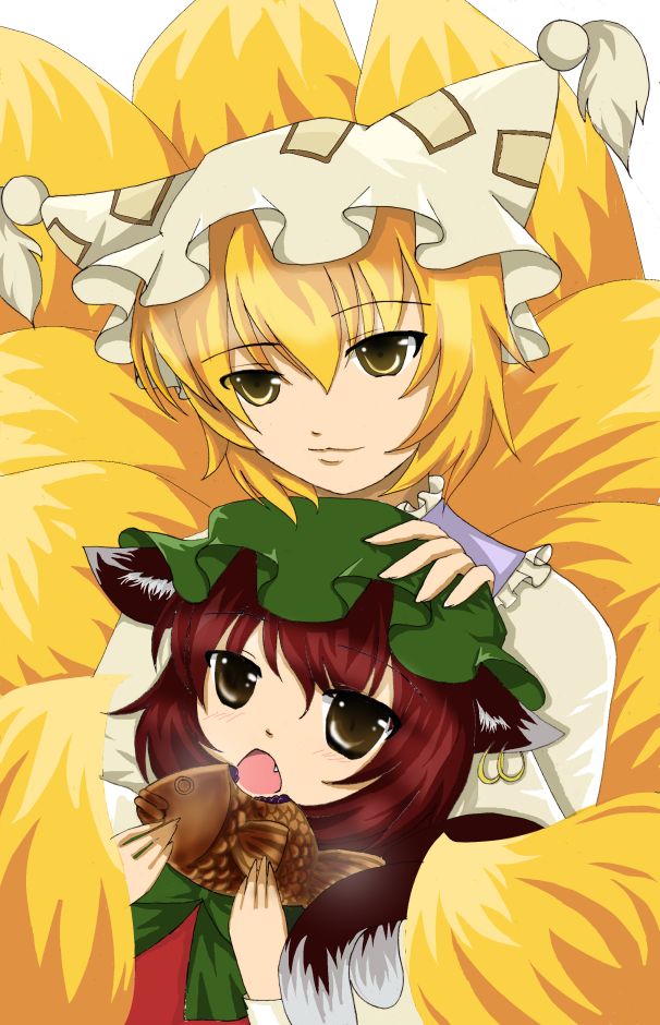 yakumo ran and chen (touhou) drawn by yuichi_(kaitsuki)