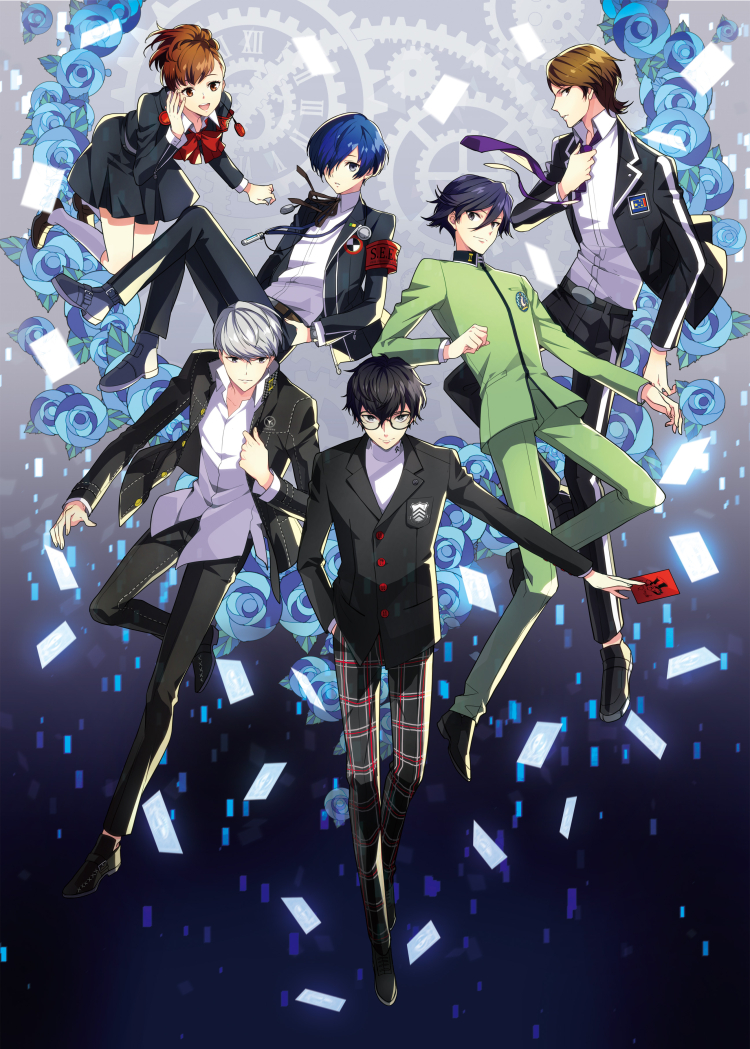 narukami yu, yuuki makoto, amamiya ren, shiomi kotone, suou tatsuya, and 1 more (persona and 7 more) drawn by ron_(lovechro)