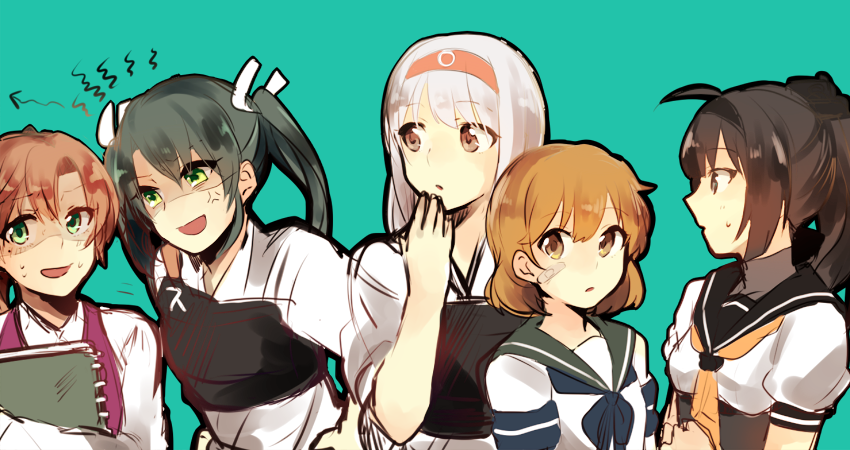 zuikaku, shoukaku, akigumo, oboro, and akizuki (kantai collection) drawn by pomuta_(tama922)