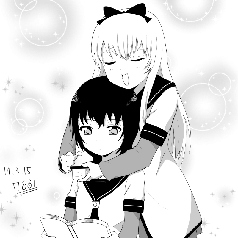 toshinou kyouko and funami yui (yuruyuri) drawn by 7001