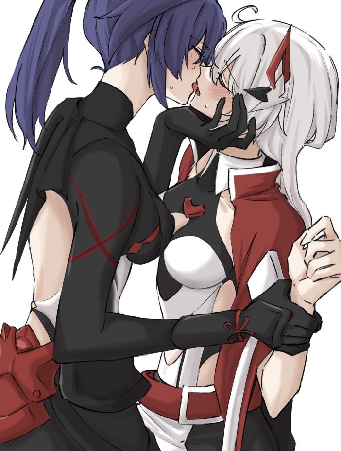 kiana kaslana and raiden mei (honkai and 1 more) drawn by syonosuke9573
