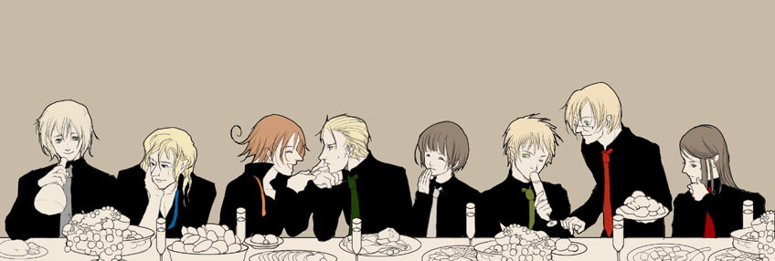 america, united kingdom, japan, russia, china, and 3 more (axis powers hetalia) drawn by yuu_(arcadia)