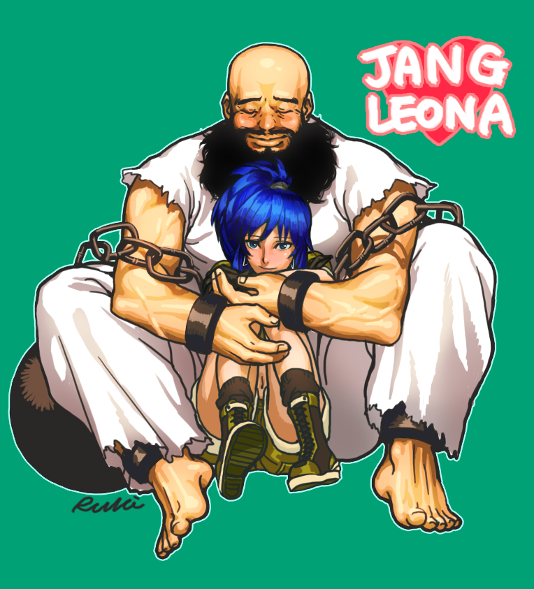 leona heidern and chang koehan (the king of fighters) drawn by chang and rukiana