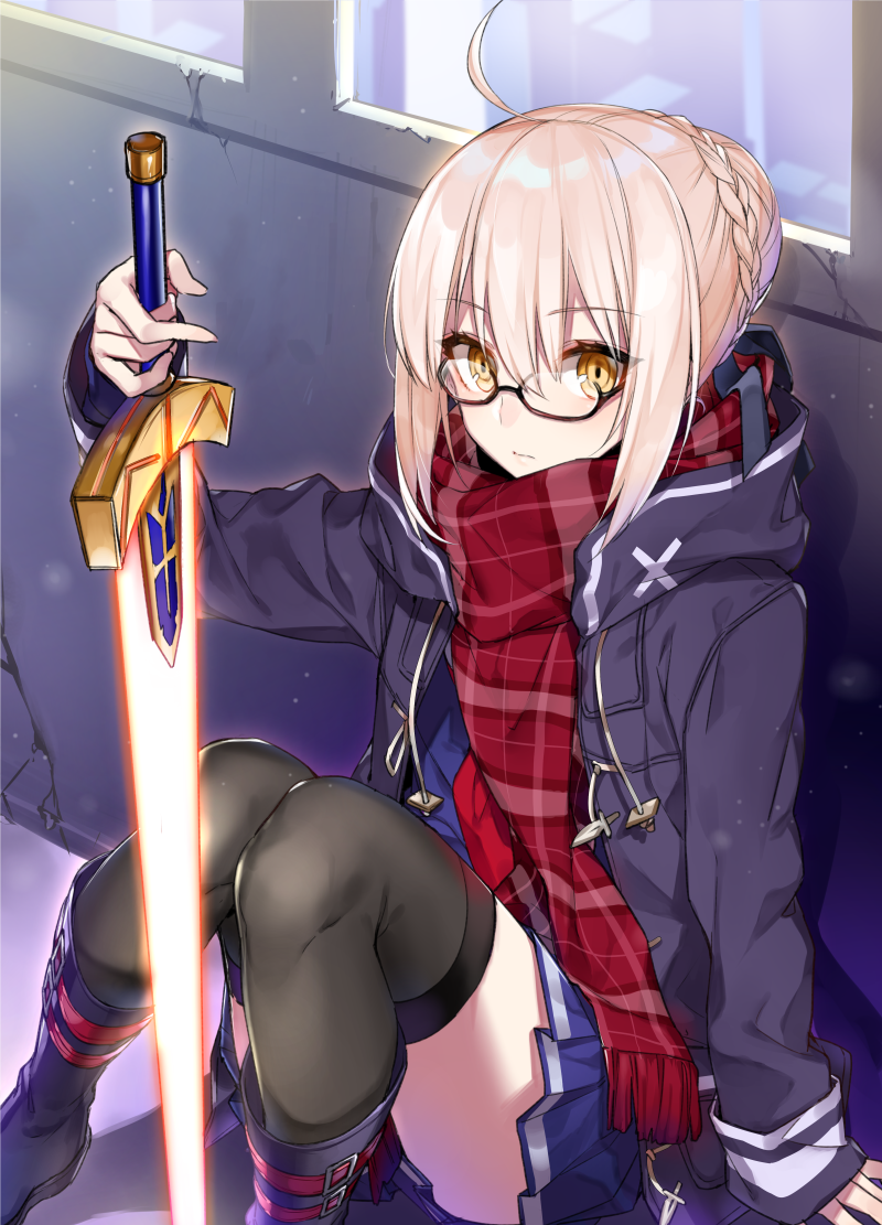 artoria pendragon and mysterious heroine x alter (fate and 1 more) drawn by shirako_miso