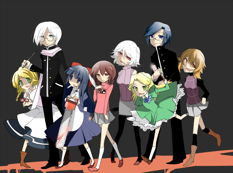 madotsuki, mary, urotsuki, sabitsuki, viola, and 3 more (yume nikki and 7 more) drawn by yuzu_meow