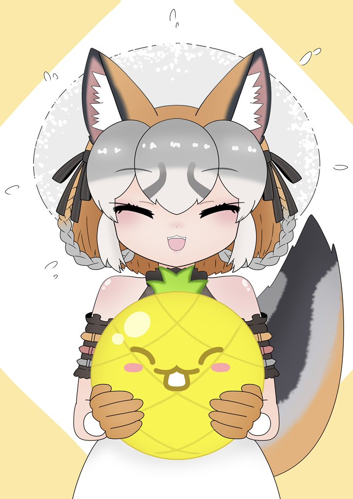 island fox (kemono friends and 2 more) drawn by noren_kf1